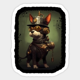 Steampunk Dog Sticker